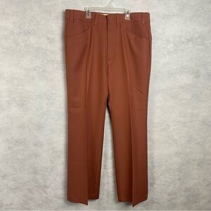 Vtg 70s Levi’s Panatela Flare Pants Brown Terracotta Mens Disco 36x32 Rockabilly